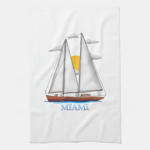 Linge De Cuisine Voilier nautique du littoral de Miami