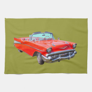 Linge De Cuisine Voiture ancienne 1957 de convertible de Bel Air de