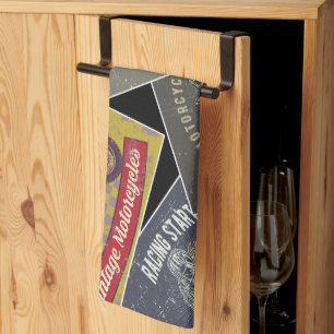 Linge De Cuisine Voiture rétro multicolore