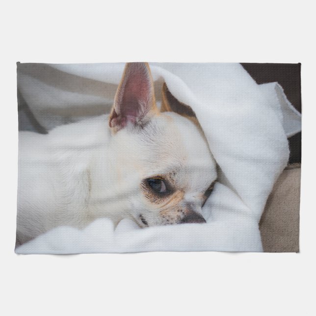 Linge De Cuisine Votre chiot chien de compagnie photo personnalisée (Horizontal)