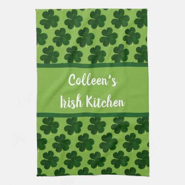 Linge De Cuisine Votre nom Cuisine irlandaise Saint-Patrick (Vertical)