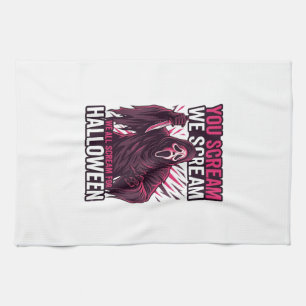Linge De Cuisine Vous criez Nous Halloween Ghostface Couteau Sangla