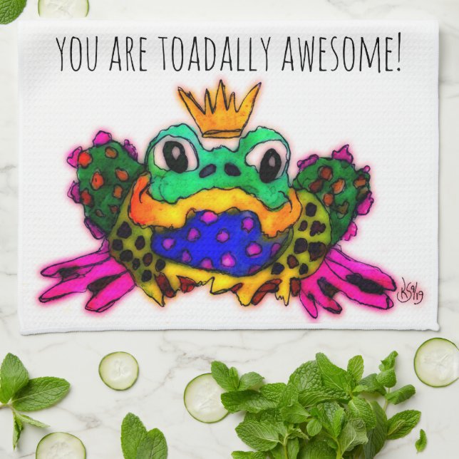Linge De Cuisine Vous Êtes Aujourd'Hui Awesome Grenouille 1/2 Plier (Plié)