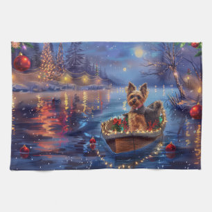 Linge De Cuisine Voyage de fête de Noël du Biewer Terrier