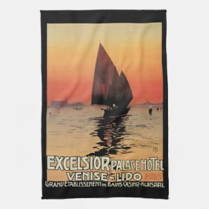 Linge De Cuisine Voyage Vintage, Bateaux au Excelsior Palace Venise