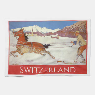 Linge De Cuisine Voyage Vintage, Hiver en Engadin Suisse
