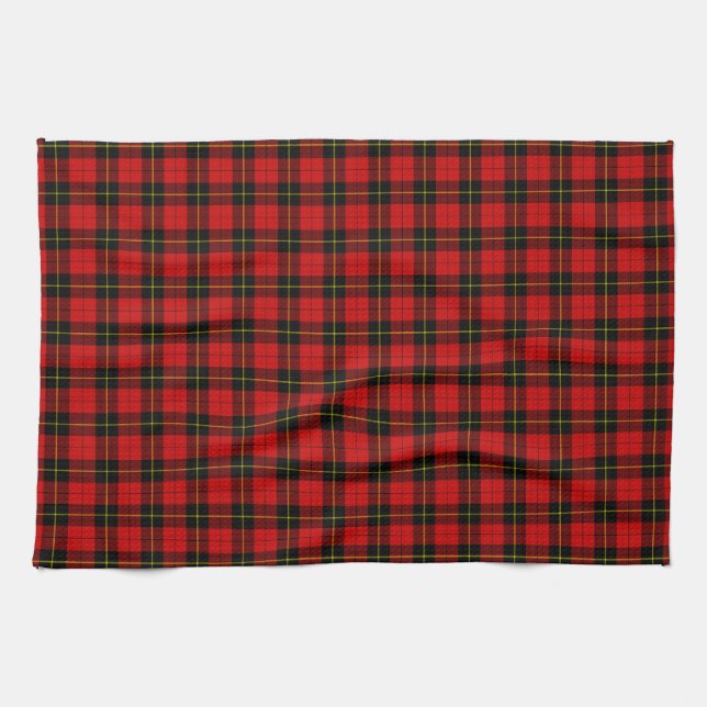 Linge De Cuisine Wallace tartan rouge noir plaid (Horizontal)