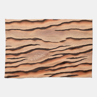 Linge De Cuisine Wavy Wood‑Grain Pattern 
