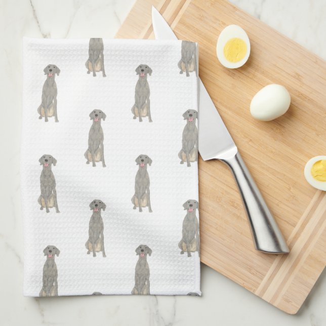 Linge De Cuisine Weimaraner (Quart Plié)