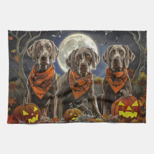 Linge De Cuisine Weimaraner Halloween Éffrayant