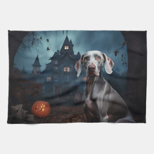 Linge De Cuisine Weimaraner Halloween effroi