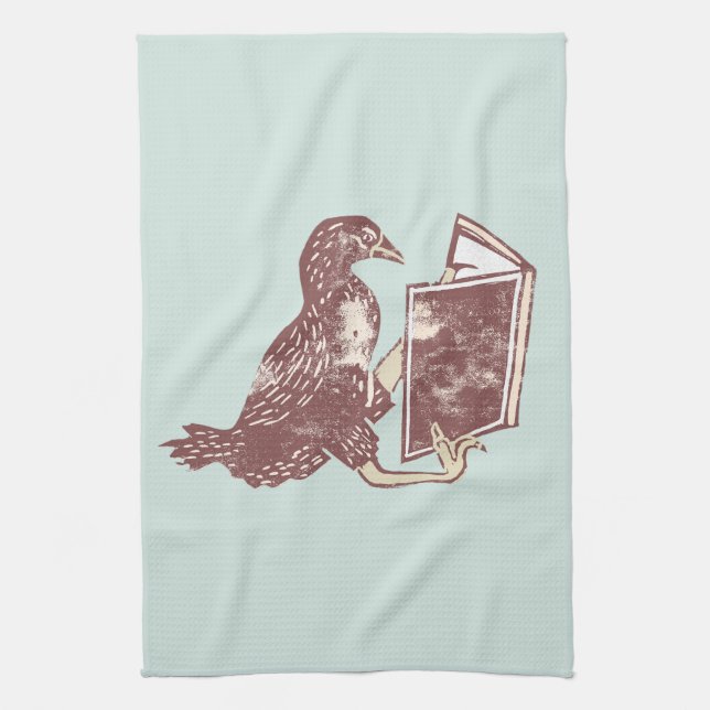 Linge De Cuisine Weka Bird Lire un livre (Vertical)