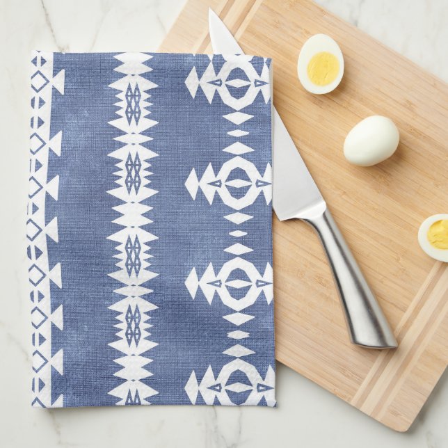 Linge De Cuisine Western Geo Motif (Quart Plié)