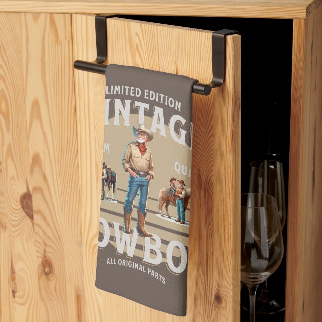 Linge De Cuisine Western Rodeo Vintage Cowboy (Pliage en tiers)