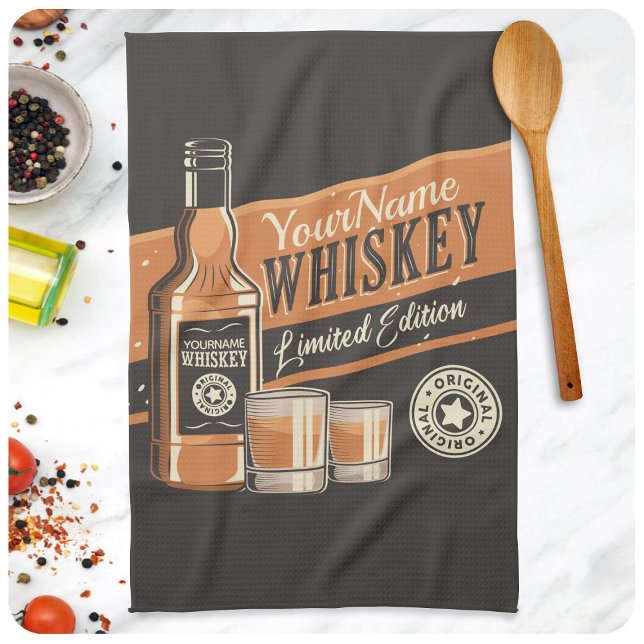 Linge De Cuisine Whiskey Liquor Bottle Western Bar (Créateur téléchargé)