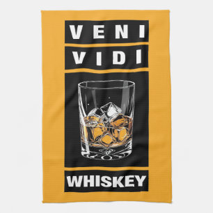 Linge De Cuisine Whiskey Veni Vidi   Citation Drôle Pour Les Amateu