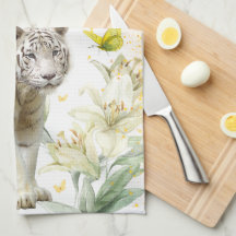 White Tiger and Lilies Stardust