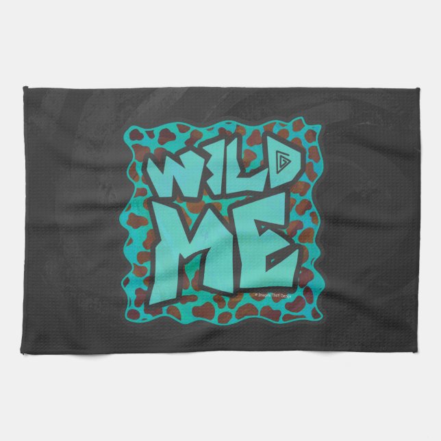 Linge De Cuisine Wild me Dalmatien Conception Brown et Turquoise (Horizontal)