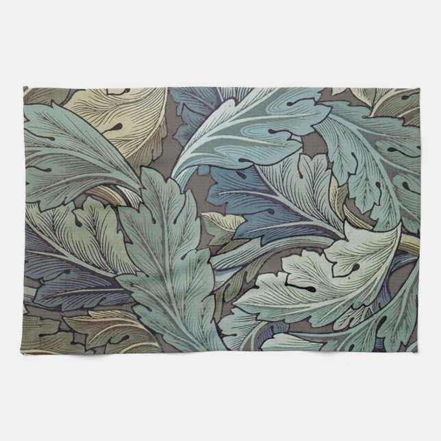 Linge De Cuisine William Morris Acanthus Sage Fleur Floral Botaniqu (Horizontal)
