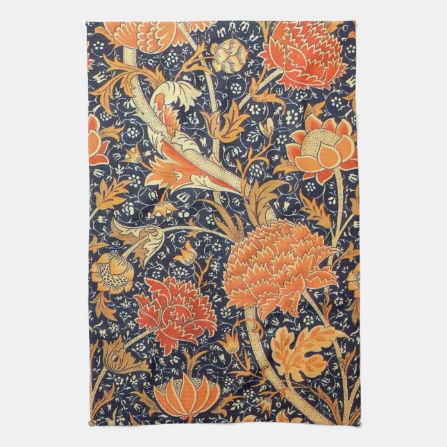 Linge De Cuisine William Morris Cray Floral Art Nouveau Motif (Vertical)