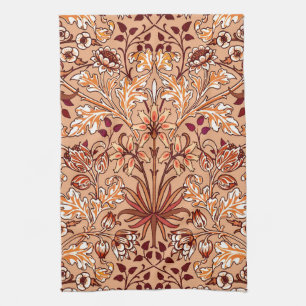 Linge De Cuisine William Morris Hyacinth Print, Brown et Beige
