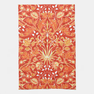 Linge De Cuisine William Morris Hyacinth Print, Mandarin Orange
