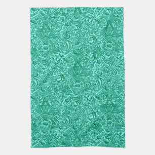 Linge De Cuisine William Morris Indian, Turquoise et Light Aqua