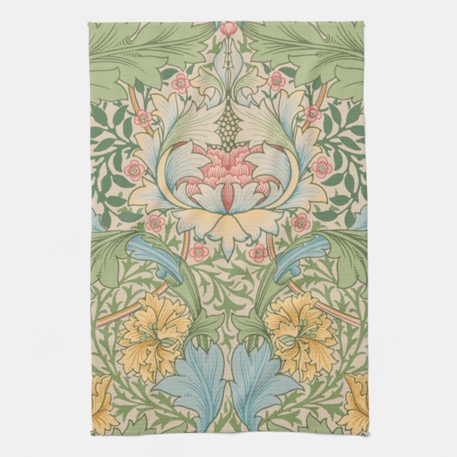 Linge De Cuisine William Morris Myrtle Fleur Floral Botanique (Vertical)