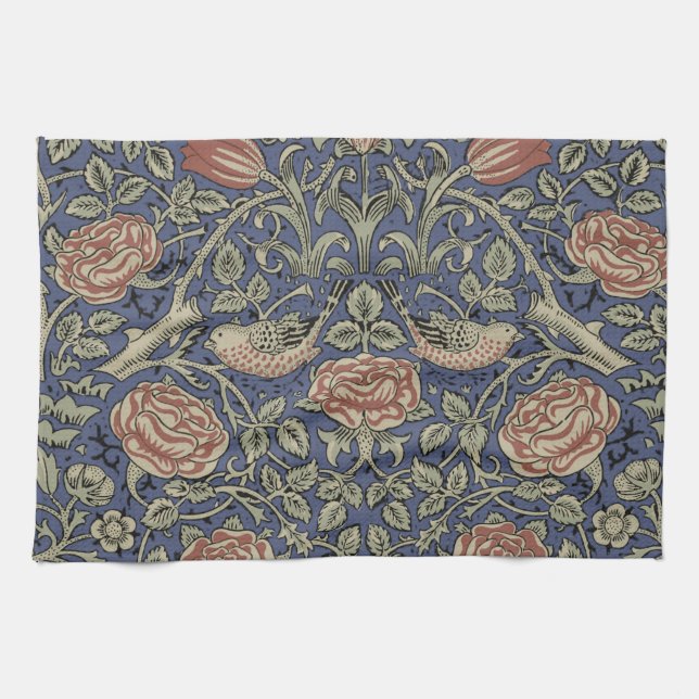Linge De Cuisine William Morris Tudor Fond d'écran Rose (Horizontal)