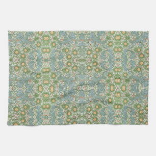 Linge De Cuisine William Morris Vintage Floral Green Blue Orchard