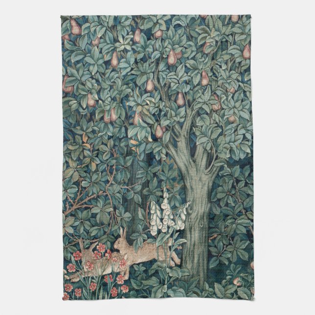 Linge De Cuisine William Morris Woodland Tapestry Rabbits (Vertical)