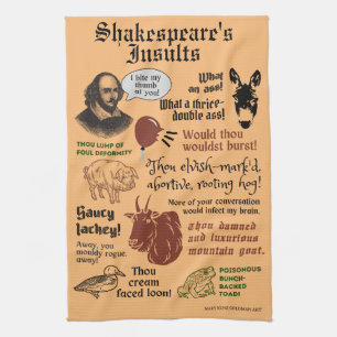 Linge De Cuisine William Shakespeare Citations d'insulte drôle Théâ