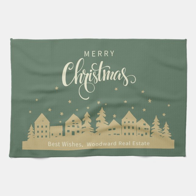 Linge De Cuisine Winter Christmas Houses | Real Estate Customized  (Horizontal)