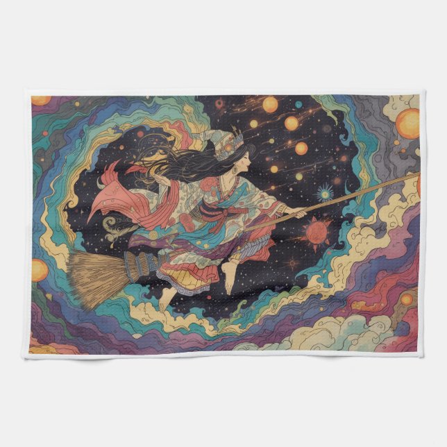 Linge De Cuisine Witch tea towel (Horizontal)