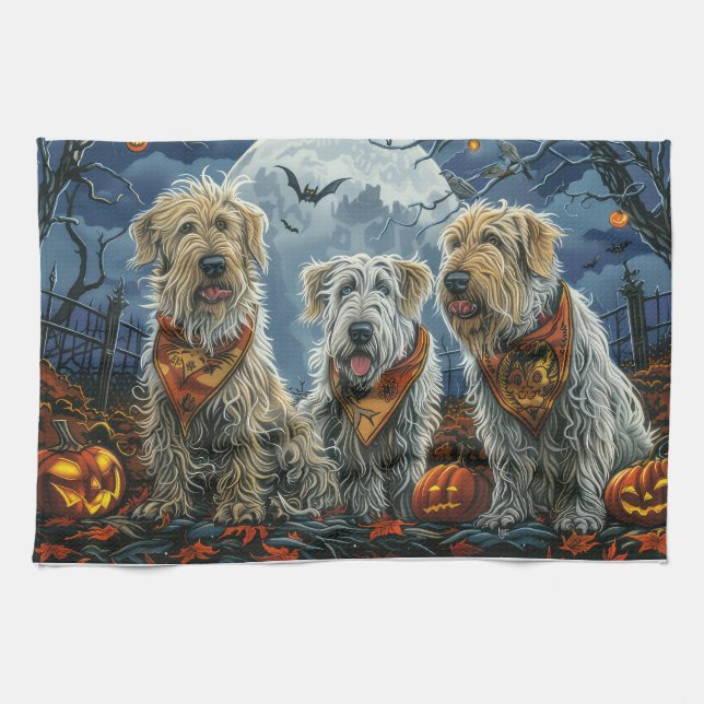 Linge De Cuisine Wolfhound Halloween Éffrayant (Horizontal)