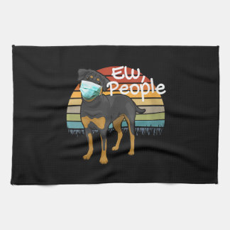 Linge De Cuisine Womens Rottweiler Puppy with Mask