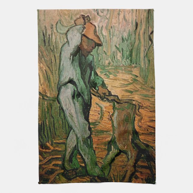 Linge De Cuisine Woodcutter (après Millet) par Vincent van Gogh (Vertical)