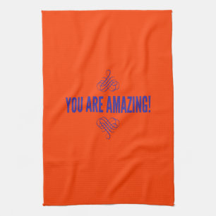 Linge De Cuisine You are amazing ! Orange et Purple