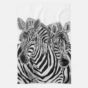 Linge De Cuisine Zebra couple Kitchen Towel Family