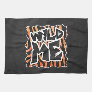 Linge De Cuisine Zèbre de Black et Orange Wild Me