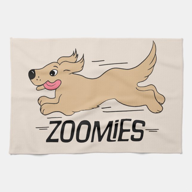 Linge De Cuisine Zoomie de chien (Horizontal)