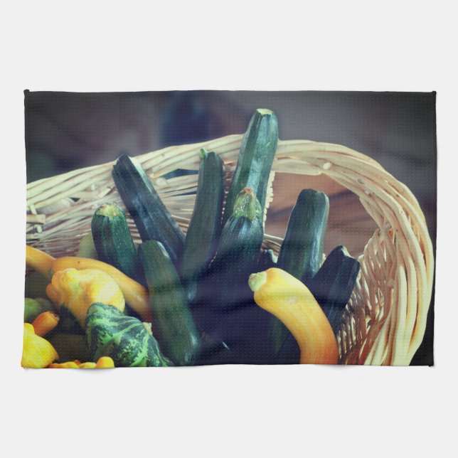 Linge De Cuisine Zucchini Summer Squash Gourds Légumes (Horizontal)