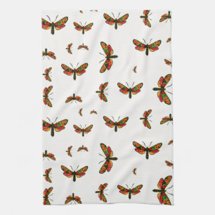 Linge De Cuisine Zygaena carniolica - La teigne de Burnet Crepuscul