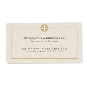 Linge de lit beige Texture & or Logo de justice