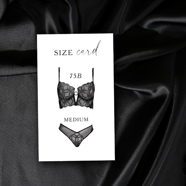 Lingerie aquarelle carte de taille de douche noir  (Créateur téléchargé)