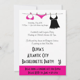 Lingerie Bachelorette Invitation