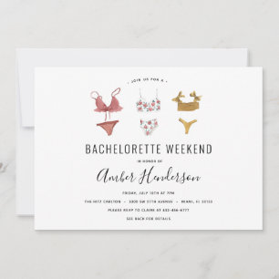 Lingerie Bachelorette Itinerary Invitation
