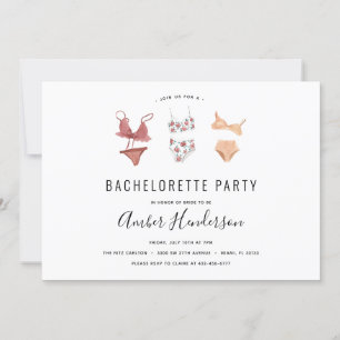 Lingerie Bachelorette Party Invitation
