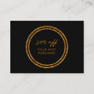 Lingerie Boutique Black And Gold Discount Coupon
