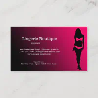 Lingerie Boutique Business Card